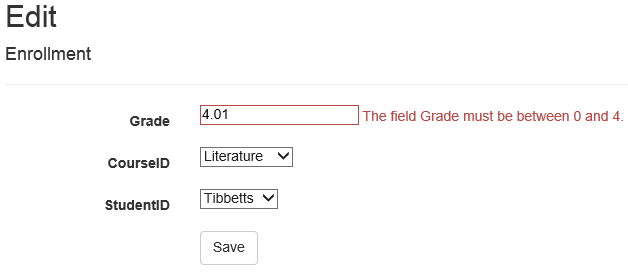 grade range error